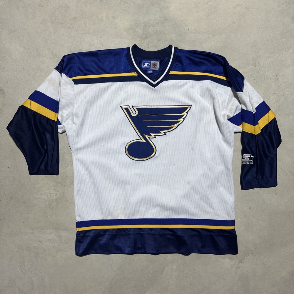 VTG YOUTH Starter St. Louis Blues NHL Western Conference Hockey Jersey SZ L/XL